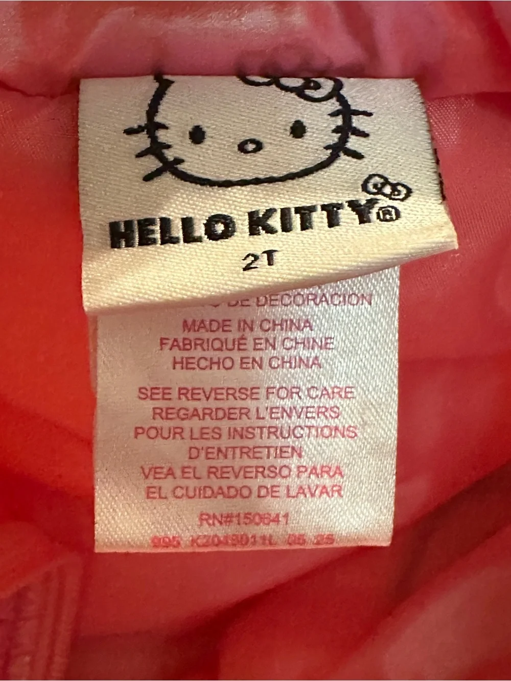 Hello Kitty Girls Puffer Vest – Size 2T